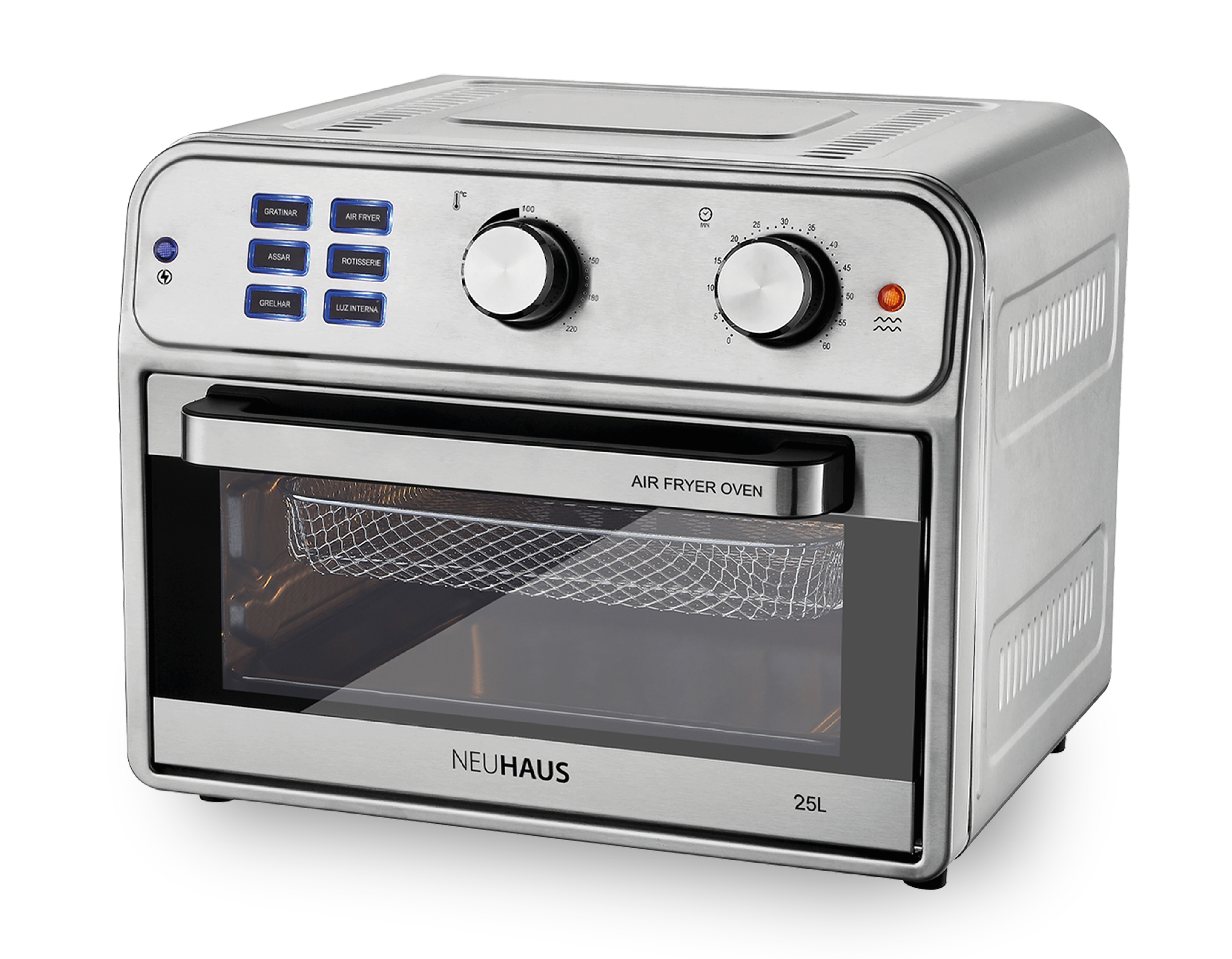OVEN FRYER ROTISSERIE XXL 25L COM 4 ACESSÓRIOS 127V 250W - PRATA